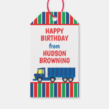 セミトラックパーソナライズされたギフトラベル