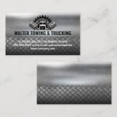 セミトラックピストン |工業用鋼メタリック 名刺 (正面/裏面)