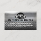 セミトラックピストン |工業用鋼メタリック 名刺 (正面)