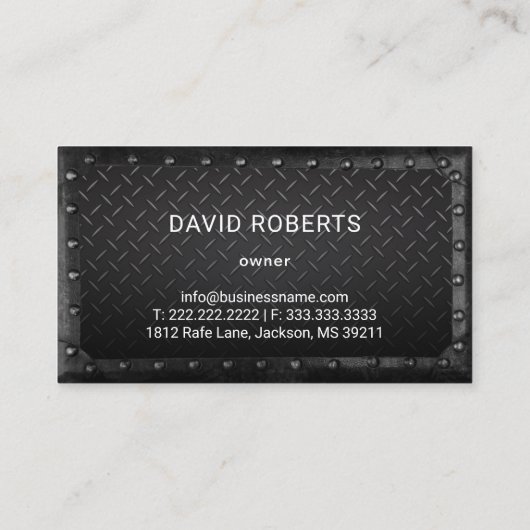 セミトラックプロフェッショナル金属フレーム台車 名刺 (裏面)