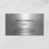 セミトラックモダン金属プロフェッショナルトラック 名刺 (裏面)