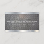 セミトラックロゴ | スチールメタルパターン 名刺 (裏面)
