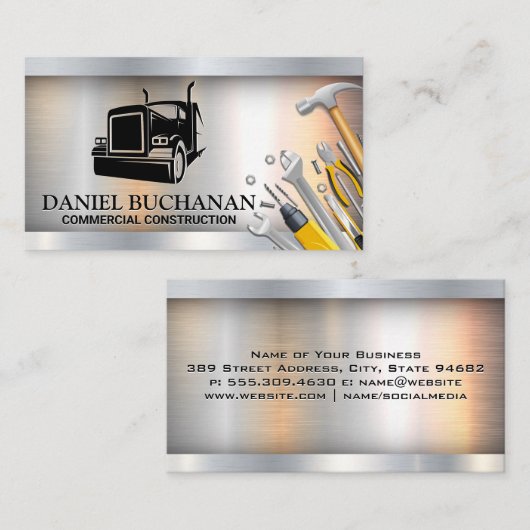 セミトラックロゴ |ハードウェアツール 名刺 (正面/裏面)