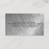 セミトラックロゴ | メタリック擦り切れたバックグラウンド 名刺 (裏面)