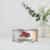 セミトラックロゴ | メタリック背景 名刺 (スタンド正面)