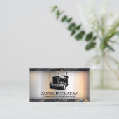 セミトラックロゴ |メタリック |大理石 名刺 (スタンド正面)