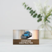 セミトラックロゴ |メタルウッド 名刺 (スタンド正面)