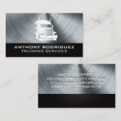 セミトラックロゴ |金属ブラシ 名刺 (正面/裏面)