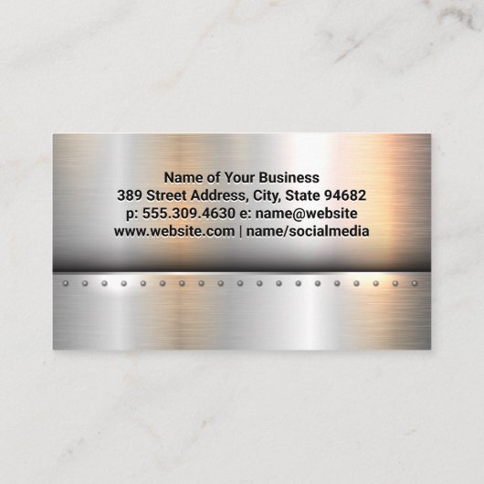 セミトラックロゴ |金属ブラシ 名刺 (裏面)