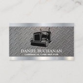セミトラックロゴ | 金属鋼 名刺 (正面)