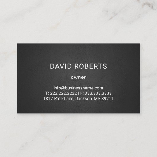 セミトラック抽象芸術ブラックプロフェッショナルトラック 名刺 (裏面)