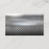 セミトラック移動ロゴ | 工業用鋼メタル 名刺 (裏面)