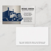 セミトラック移動 | メタリック | ブルーカラードライバー 名刺 (正面/裏面)