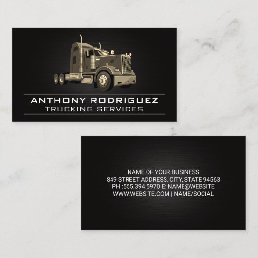 セミトラック車両 | 物流 名刺 (正面/裏面)