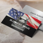 セミトラック退役軍人トラック米国国旗 名刺