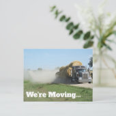 セミトラック運搬干し草移動 シーズンポストカード (スタンド正面)