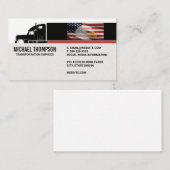 セミトラック |アメリカ国旗 | Eagle名刺 名刺 (正面/裏面)