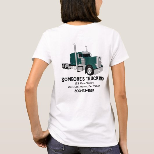 セミトラック グリーン Tシャツ (裏面)