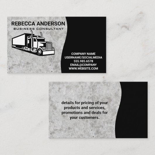 セミトラック | 工業用 | コンクリート 名刺 (正面/裏面)