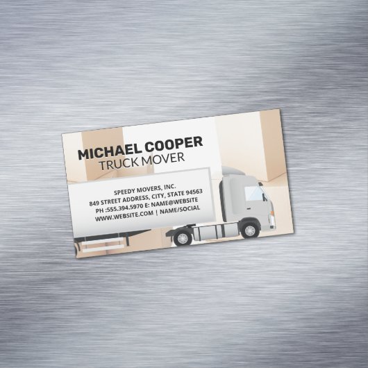 セミトラック |引越し業者 |ボックスの移動 マグネット名刺 (インサイチュ)
