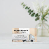 セミトラック |引越し業者 |ボックスの移動 名刺 (スタンド正面)