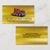 セミトラック | 金ゴールド金属 名刺 (正面/裏面)