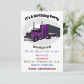 セミトレーラーの漫画イラスト 招待状 (スタンド正面)