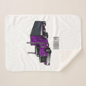 セミトレーラートラック漫画イラストレーション シェルパブランケット (正面(横))