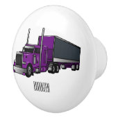 セミトレーラートラック漫画イラストレーション セラミックノブ (右)