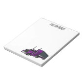 セミトレーラートラック漫画イラストレーション ノートパッド (回転)