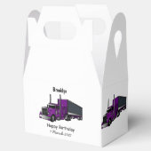 セミトレーラートラック漫画イラストレーション フェイバーボックス (オープン)