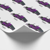 セミトレーラートラック漫画イラストレーション ラッピングペーパー (角)