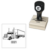 セミトレーラートラック漫画イラストレーション ラバースタンプ (押印)