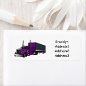 セミトレーラートラック漫画イラストレーション ラベル (インサイチュ)