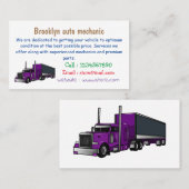 セミトレーラートラック漫画イラストレーション 名刺 (正面/裏面)