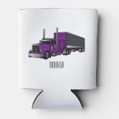 セミトレーラートラック漫画イラストレーション 缶クーラー (正面)