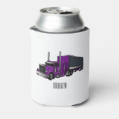 セミトレーラートラック漫画イラストレーション 缶クーラー (缶裏面)