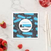 セミトレーラートラック輸送トラック誕生日 スタンダードカクテルナプキン (インサイチュ)