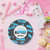 セミトレーラートラック輸送トラック誕生日 ペーパープレート (パーティー)