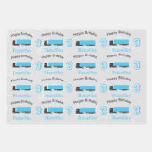 セミトレーラートラック輸送トラック誕生日 ラッピングペーパーシート (正面2)