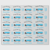 セミトレーラートラック輸送トラック誕生日 ラッピングペーパー (フラット)