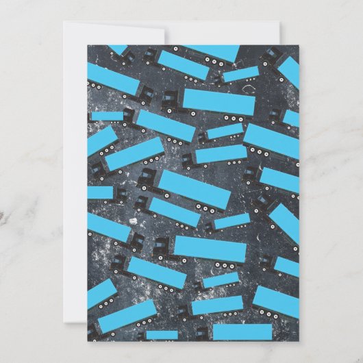 セミトレーラートラック輸送トラック誕生日 招待状 (裏面)