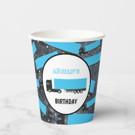 セミトレーラートラック輸送トラック誕生日 紙コップ