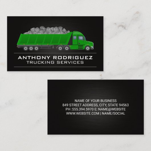 セミドライバ(緑) | 物流輸送 名刺 (正面/裏面)