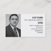 セミナパーソナライズされたー/会議チケット招待状 名刺 (裏面)