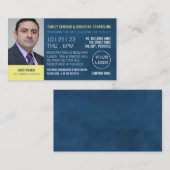 セミナパーソナライズされたー/会議チケット招待状 名刺 (正面/裏面)