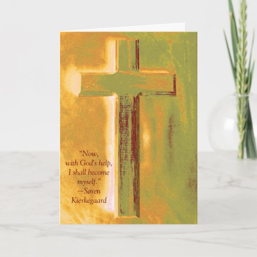 セミナリーキエルケガード引用文卒業カード カード (正面)
