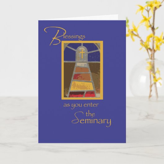 セミナー研究生の十字の旅行 カード (黄色い花)