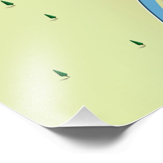 セミノール湖ジョージアの地図のポスター フォトプリント            (角)