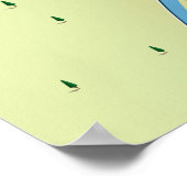 セミノール湖ジョージアの地図のポスター ポスター (角)